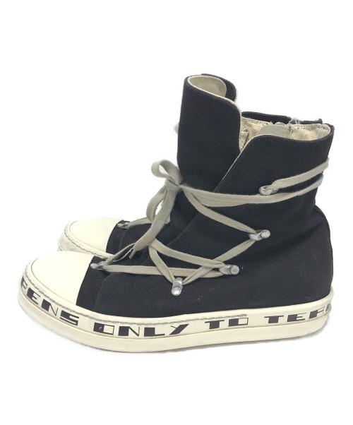 RICK OWENS DRKSHDW（リックオウエンス ダークシャドウ）RICK OWENS DRKSHDW (リックオウエンス ダークシャドウ) ハイカットスニーカー ブラック サイズ:SIZE 41の古着・服飾アイテム
