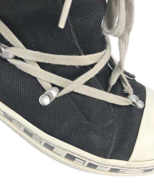 RICK OWENS DRKSHDW（リックオウエンス ダークシャドウ）RICK OWENS DRKSHDW (リックオウエンス ダークシャドウ) ハイカットスニーカー ブラック サイズ:SIZE 41の古着・服飾アイテム