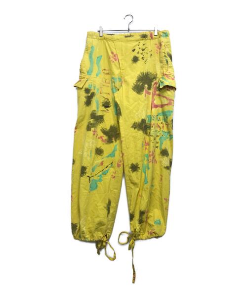 POLO RALPH LAUREN（ポロ・ラルフローレン）POLO RALPH LAUREN (ポロ・ラルフローレン) プリントカーゴパンツ イエロー サイズ:XLの古着・服飾アイテム