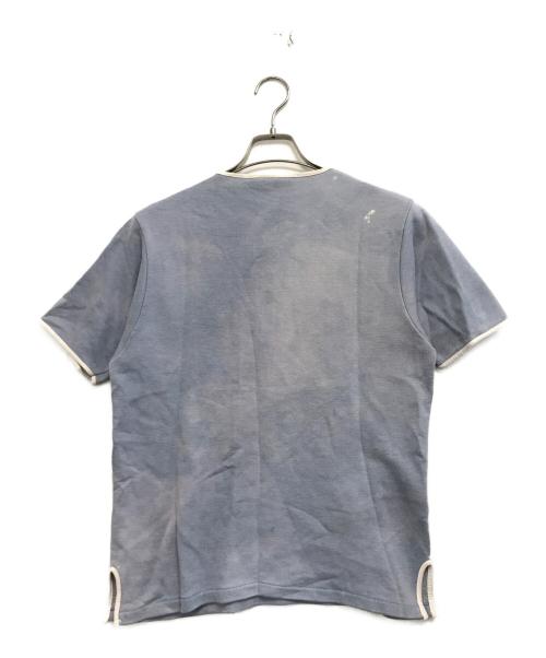 Champion（チャンピオン）Champion (チャンピオン) ヘンリーネック半袖スウェット ブルー サイズ:Lの古着・服飾アイテム
