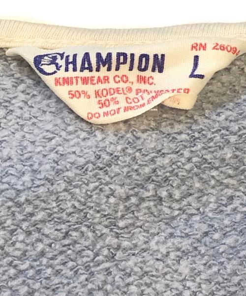 Champion（チャンピオン）Champion (チャンピオン) ヘンリーネック半袖スウェット ブルー サイズ:Lの古着・服飾アイテム
