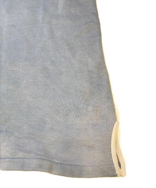 Champion（チャンピオン）Champion (チャンピオン) ヘンリーネック半袖スウェット ブルー サイズ:Lの古着・服飾アイテム
