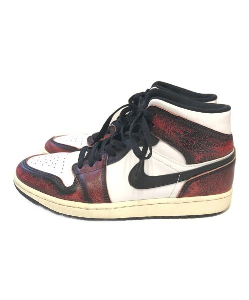 NIKE（ナイキ）NIKE (ナイキ) Air Jordan 1 Mid レッド サイズ:US9/UK8/EUR42.5/cm27/BR40.5/CN270(2.5)の古着・服飾アイテム
