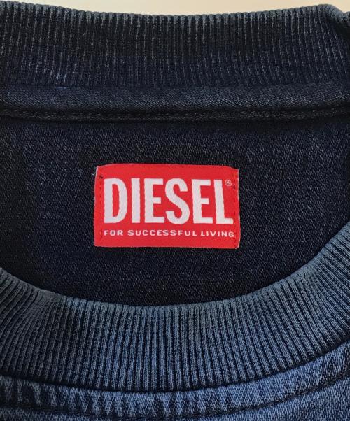 DIESEL（ディーゼル）DIESEL (ディーゼル) D-Krib Track Denim Sweatshirt インディゴ サイズ:Mの古着・服飾アイテム