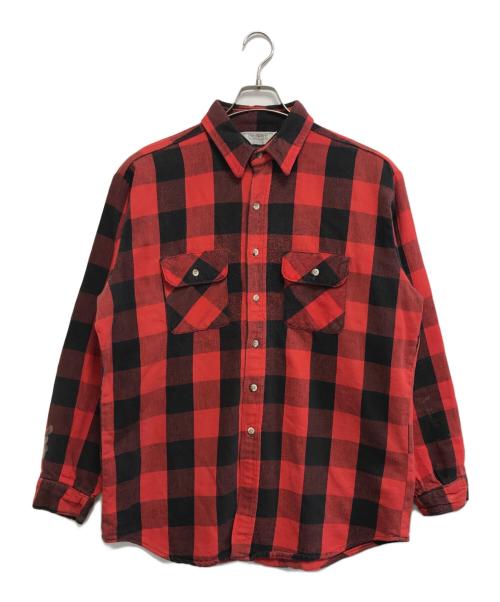 FIVE BROTHER（ファイブブラザー）FIVE BROTHER (ファイブブラザー) ヘビーネルネルシャツ レッド×ブラック サイズ:XLの古着・服飾アイテム