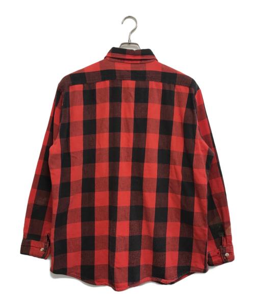 FIVE BROTHER（ファイブブラザー）FIVE BROTHER (ファイブブラザー) ヘビーネルネルシャツ レッド×ブラック サイズ:XLの古着・服飾アイテム