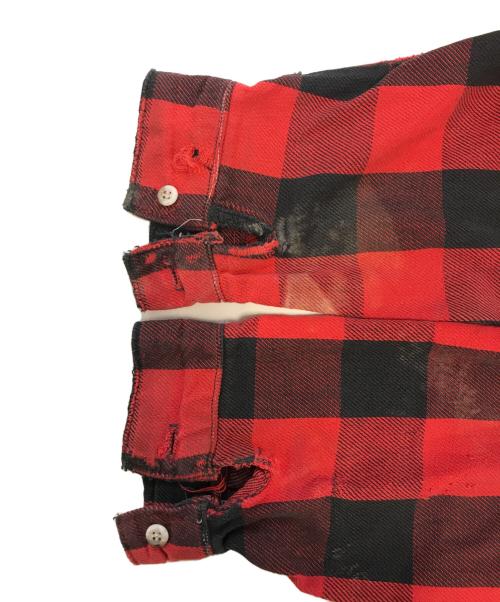 FIVE BROTHER（ファイブブラザー）FIVE BROTHER (ファイブブラザー) ヘビーネルネルシャツ レッド×ブラック サイズ:XLの古着・服飾アイテム