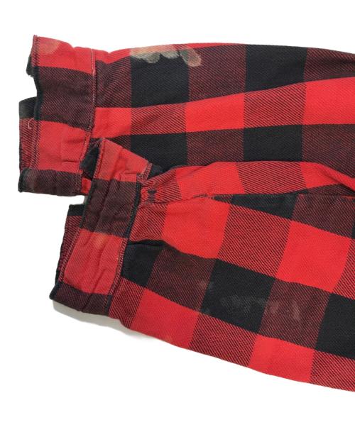 FIVE BROTHER（ファイブブラザー）FIVE BROTHER (ファイブブラザー) ヘビーネルネルシャツ レッド×ブラック サイズ:XLの古着・服飾アイテム
