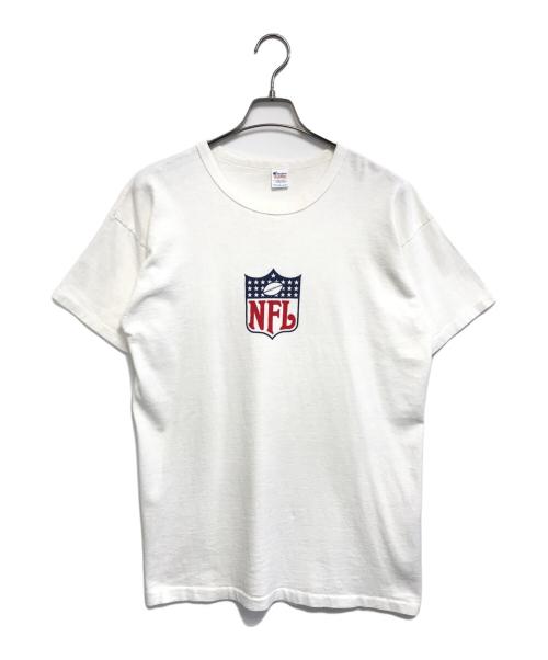 Champion（チャンピオン）Champion (チャンピオン) 染み込みプリントTシャツ ホワイト サイズ:XLの古着・服飾アイテム