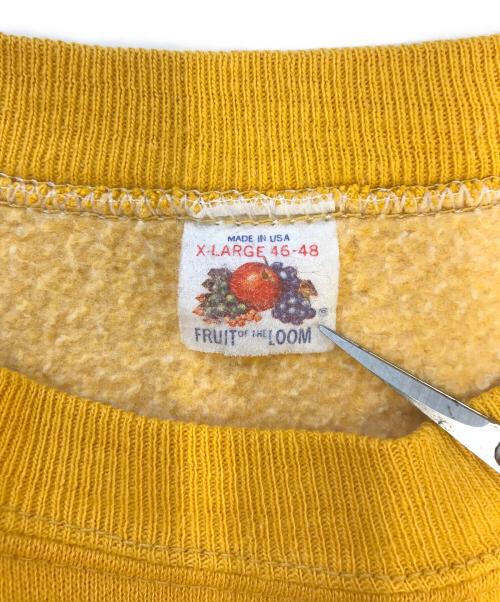 FRUIT OF THE LOOM（フルーツオブザルーム）FRUIT OF THE LOOM (フルーツオブザルーム) ラグランスウェット イエロー サイズ:XLの古着・服飾アイテム