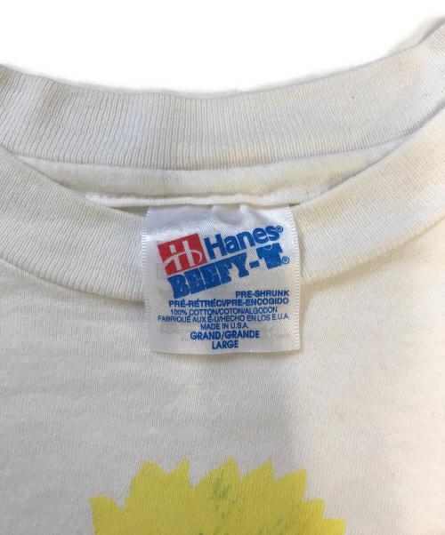 Hanes（ヘインズ）Hanes (ヘインズ) プリントTシャツ ホワイト サイズ:LARGEの古着・服飾アイテム