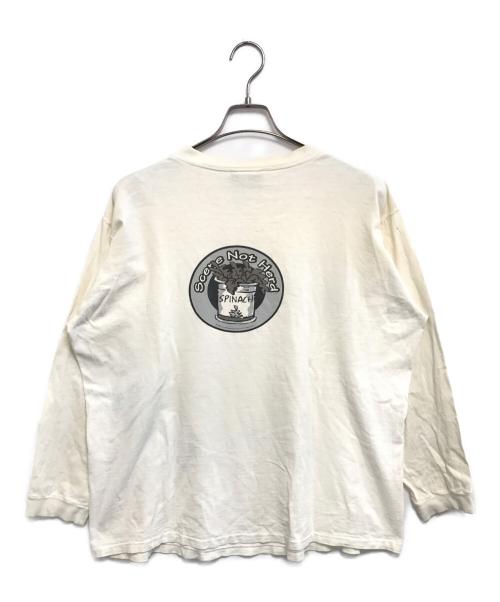 キャラクターロングスリーブTシャツ（キャラクターロングスリーブTシャツ）キャラクターロングスリーブTシャツ (キャラクターロングスリーブTシャツ) popeye(ポパイ) キャラクターロングスリーブTシャツ ホワイト サイズ:表記なしの古着・服飾アイテム