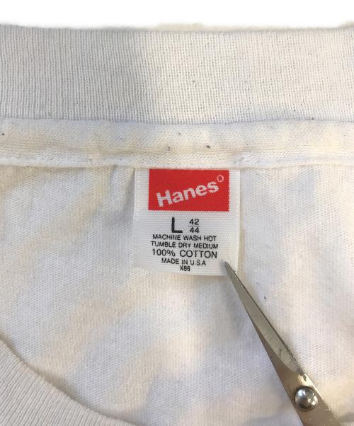 Hanes（ヘインズ）Hanes (ヘインズ) プリントTシャツ ホワイト サイズ:Lの古着・服飾アイテム