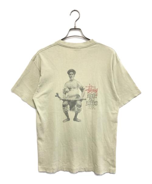 stussy（ステューシー）stussy (ステューシー) プリントTシャツ 黄緑 サイズ:Lの古着・服飾アイテム