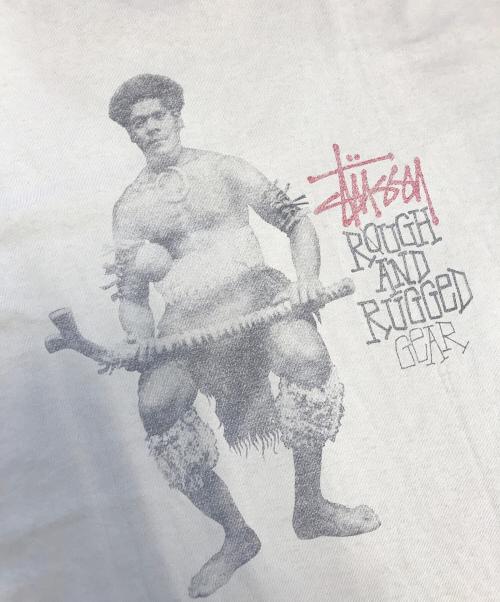 stussy（ステューシー）stussy (ステューシー) プリントTシャツ 黄緑 サイズ:Lの古着・服飾アイテム
