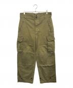 VINTAGE MILITARYヴィンテージ ミリタリー）の古着「French Army(フランス軍) M-47 HBT Pants」｜グリーン