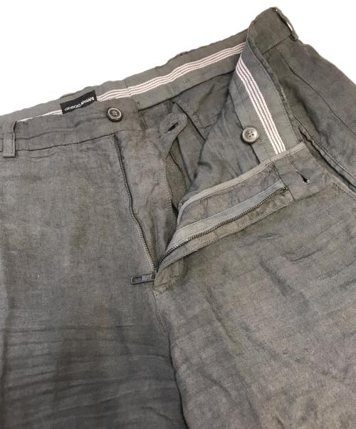 GIORGIO ARMANI（ジョルジオアルマーニ）GIORGIO ARMANI (ジョルジオアルマーニ) リネンパンツ グレー サイズ:54の古着・服飾アイテム