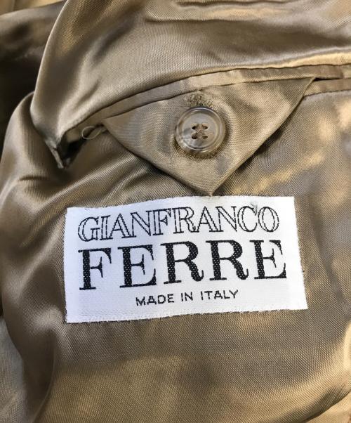 GIANFRANCO FERRE（ジャンフランコフェレ）GIANFRANCO FERRE (ジャンフランコフェレ) キャメルマキシトレンチコート ベージュ サイズ:イタリア製の古着・服飾アイテム