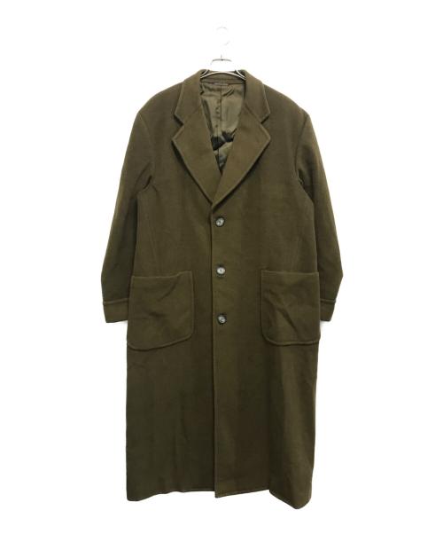GIANFRANCO FERRE（ジャンフランコフェレ）GIANFRANCO FERRE (ジャンフランコフェレ) カシミヤ混マキシコート カーキ サイズ:55の古着・服飾アイテム