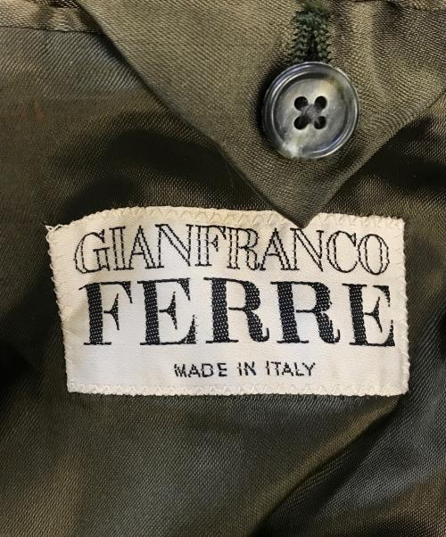 GIANFRANCO FERRE（ジャンフランコフェレ）GIANFRANCO FERRE (ジャンフランコフェレ) カシミヤ混マキシコート カーキ サイズ:55の古着・服飾アイテム
