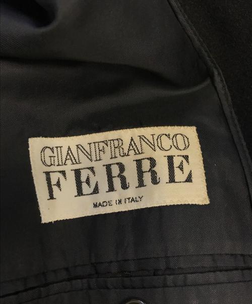 GIANFRANCO FERRE（ジャンフランコフェレ）GIANFRANCO FERRE (ジャンフランコフェレ) カシミヤ混マキシダブルチェスターコート ブラック サイズ:50の古着・服飾アイテム
