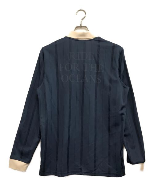 adidas（アディダス）adidas (アディダス) ゲームシャツ ネイビー サイズ:Lの古着・服飾アイテム