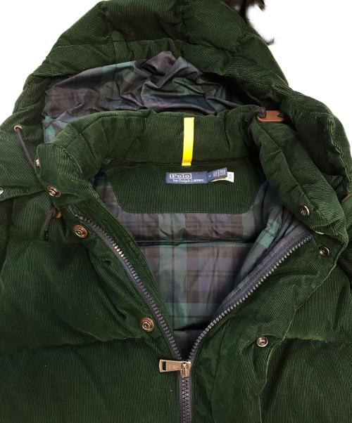 POLO RALPH LAUREN（ポロ・ラルフローレン）POLO RALPH LAUREN (ポロ・ラルフローレン) THE WAINWRIGHT CORDUROY DOWN JACKET. グリーン サイズ:Ⅿの古着・服飾アイテム