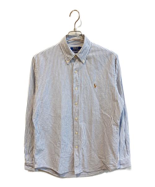 POLO RALPH LAUREN（ポロ・ラルフローレン）POLO RALPH LAUREN (ポロ・ラルフローレン) ストライプシャツ ブルー×ホワイト サイズ:Mの古着・服飾アイテム