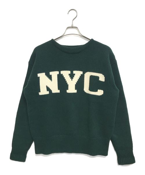 POLO RALPH LAUREN（ポロ・ラルフローレン）POLO RALPH LAUREN (ポロ・ラルフローレン) NYC Washable Wool-Blend Sweater グリーン サイズ:Mの古着・服飾アイテム