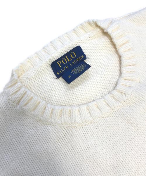 POLO RALPH LAUREN（ポロ・ラルフローレン）POLO RALPH LAUREN (ポロ・ラルフローレン) 星条旗ハンドニット アイボリー サイズ:Mの古着・服飾アイテム