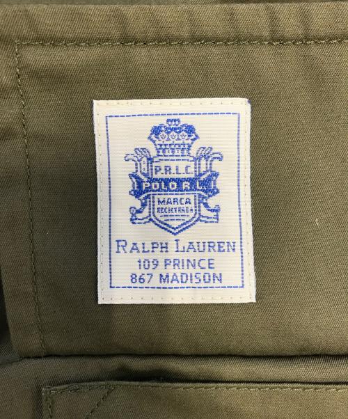 POLO RALPH LAUREN（ポロ・ラルフローレン）POLO RALPH LAUREN (ポロ・ラルフローレン) ツイードベンタイルウォーキングコート オリーブ サイズ:38Sの古着・服飾アイテム