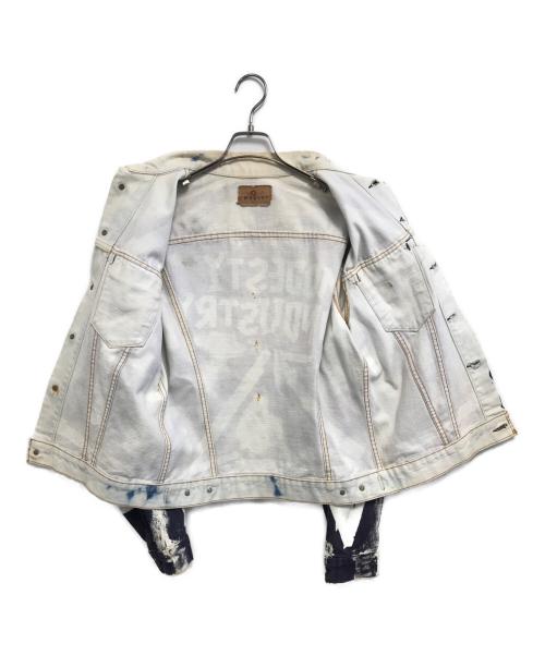 LEVI'S（リーバイス）LEVI'S (リーバイス) MODESTY INDUSTRY (モデスティーインダストリー) カスタムデニムジャケット ネイビー×ホワイト サイズ:42の古着・服飾アイテム