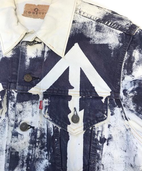 LEVI'S（リーバイス）LEVI'S (リーバイス) MODESTY INDUSTRY (モデスティーインダストリー) カスタムデニムジャケット ネイビー×ホワイト サイズ:42の古着・服飾アイテム