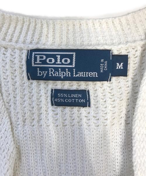 POLO RALPH LAUREN（ポロ・ラルフローレン）POLO RALPH LAUREN (ポロ・ラルフローレン) ニットカーディガン ホワイト サイズ:Mの古着・服飾アイテム