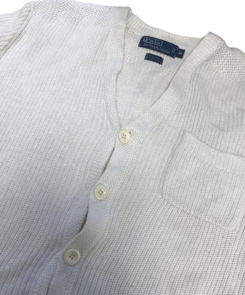 POLO RALPH LAUREN（ポロ・ラルフローレン）POLO RALPH LAUREN (ポロ・ラルフローレン) ニットカーディガン ホワイト サイズ:Mの古着・服飾アイテム