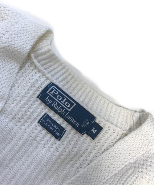 POLO RALPH LAUREN（ポロ・ラルフローレン）POLO RALPH LAUREN (ポロ・ラルフローレン) ニットカーディガン ホワイト サイズ:Mの古着・服飾アイテム