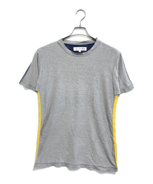 COMME des GARCONS SHIRT（コムデギャルソンシャツ）COMME des GARCONS SHIRT (コムデギャルソンシャツ) リバーシブル切替Tシャツ グレー×ブルー サイズ:Lの古着・服飾アイテム