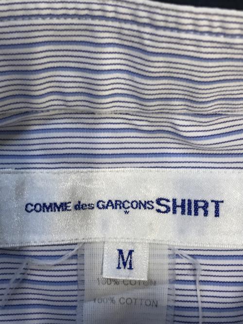 COMME des GARCONS SHIRT（コムデギャルソンシャツ）COMME des GARCONS SHIRT (コムデギャルソンシャツ) ストライプシャツ ブルー サイズ:Mの古着・服飾アイテム