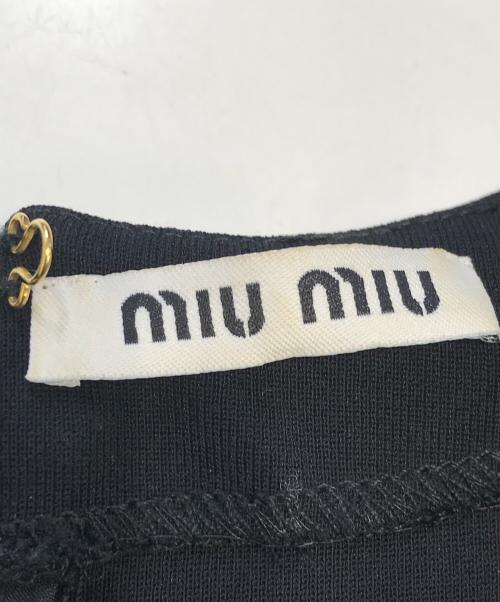MIU MIU（ミュウミュウ）MIU MIU (ミュウミュウ) ミニワンピース ブラック サイズ:XLの古着・服飾アイテム
