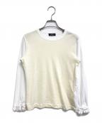 tricot COMME des GARCONSトリココムデギャルソン）の古着「異素材切替カットソー」｜ホワイト