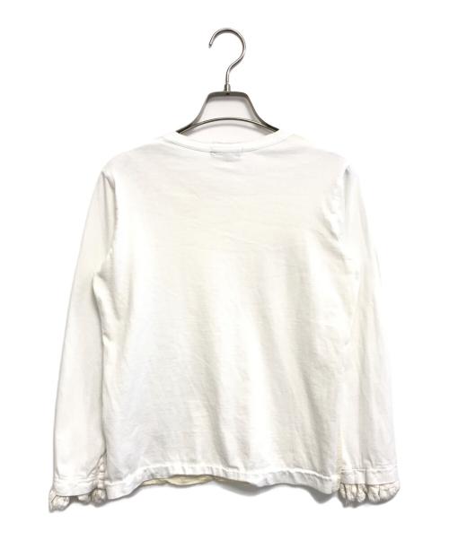 tricot COMME des GARCONS（トリココムデギャルソン）tricot COMME des GARCONS (トリココムデギャルソン) 異素材切替カットソー ホワイト サイズ:Sの古着・服飾アイテム