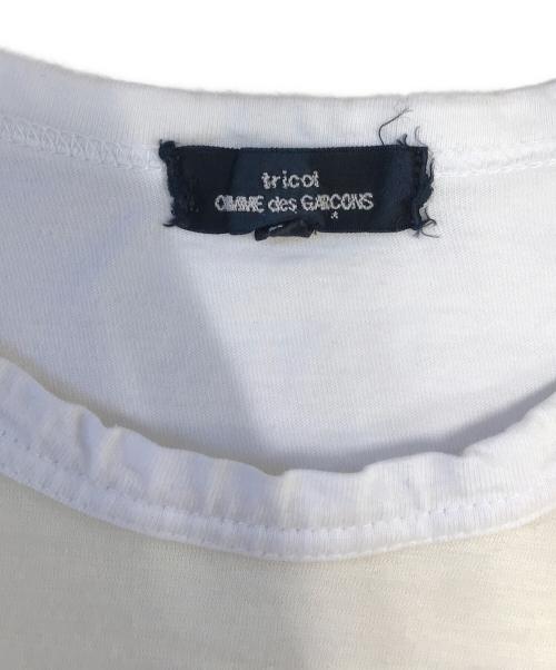 tricot COMME des GARCONS（トリココムデギャルソン）tricot COMME des GARCONS (トリココムデギャルソン) 異素材切替カットソー ホワイト サイズ:Sの古着・服飾アイテム
