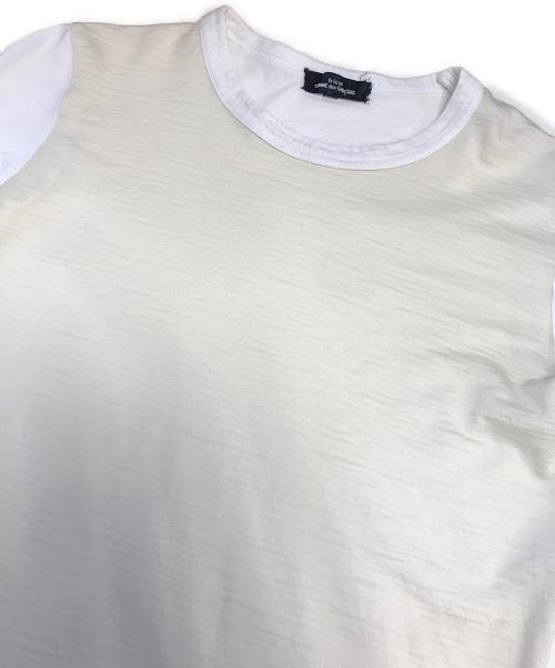 tricot COMME des GARCONS（トリココムデギャルソン）tricot COMME des GARCONS (トリココムデギャルソン) 異素材切替カットソー ホワイト サイズ:Sの古着・服飾アイテム