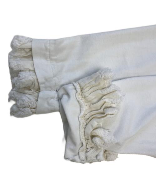 tricot COMME des GARCONS（トリココムデギャルソン）tricot COMME des GARCONS (トリココムデギャルソン) 異素材切替カットソー ホワイト サイズ:Sの古着・服飾アイテム