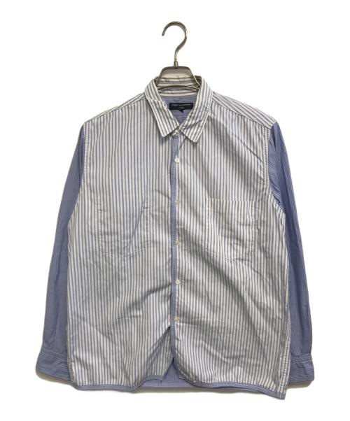 COMME des GARCONS HOMME（コムデギャルソン オム）COMME des GARCONS HOMME (コムデギャルソン オム) 切替ストライプシャツ ブルー サイズ:Ⅼの古着・服飾アイテム