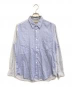 COMME des GARCONS HOMMEコムデギャルソン オム）の古着「切替シャツ」｜ブルー