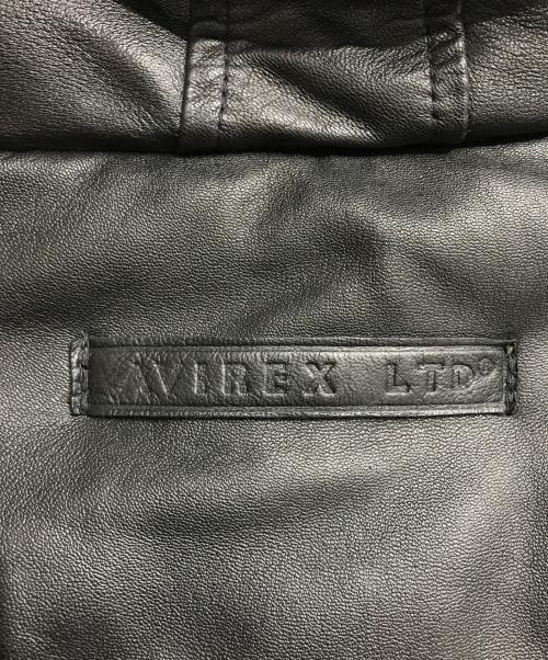 AVIREX（アヴィレックス）AVIREX (アヴィレックス) N-3B レザーダウンジャケット ブラック サイズ:XLの古着・服飾アイテム