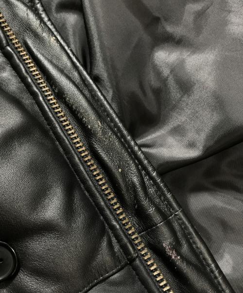 AVIREX（アヴィレックス）AVIREX (アヴィレックス) N-3B レザーダウンジャケット ブラック サイズ:XLの古着・服飾アイテム