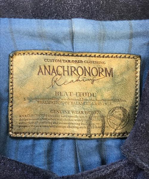 anachronorm（アナクロノーム）anachronorm (アナクロノーム) レザーカバーオールジャケット ブルー サイズ:不明の古着・服飾アイテム