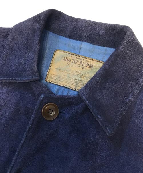 anachronorm（アナクロノーム）anachronorm (アナクロノーム) レザーカバーオールジャケット ブルー サイズ:不明の古着・服飾アイテム